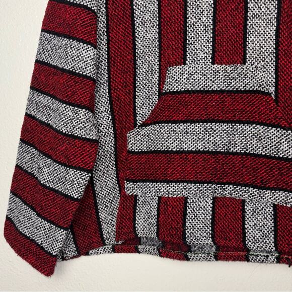 Mexican Baja Hoodie Sweater red and gray unisex - Picture 9 of 16